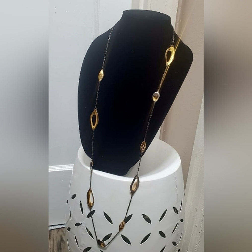 Long Multitone Chain Necklace. 🌴 - Picture 4 of 11
